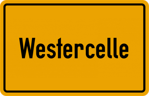 Ortsschild Westercelle