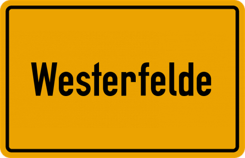 Ortsschild Westerfelde