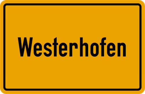 Ortsschild Westerhofen
