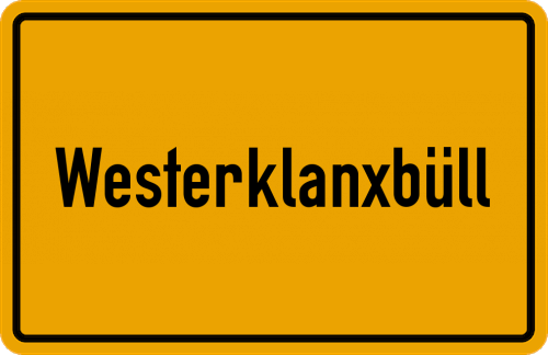 Ortsschild Westerklanxbüll