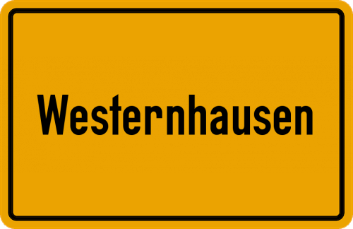 Ortsschild Westernhausen