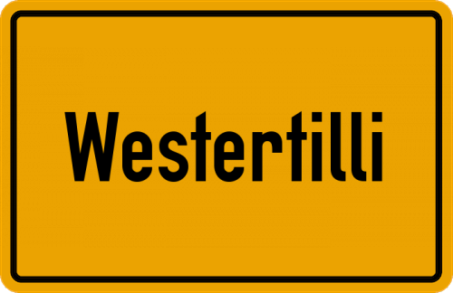 Ortsschild Westertilli