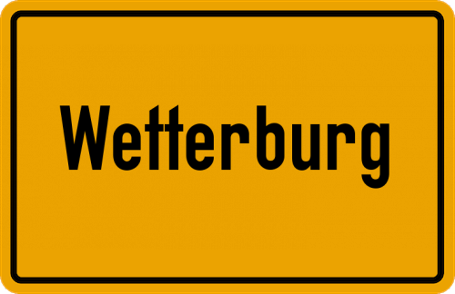 Ortsschild Wetterburg
