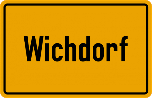 Ortsschild Wichdorf, Hessen