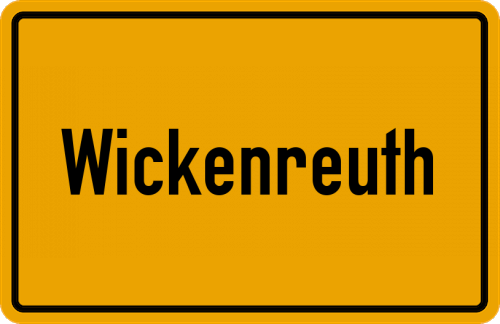 Ortsschild Wickenreuth