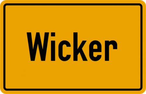 Ortsschild Wicker, Main-Taunus- Kreis