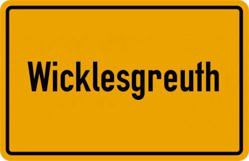 Ortsschild Wicklesgreuth