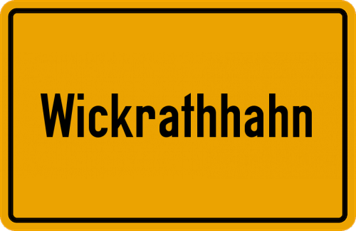 Ortsschild Wickrathhahn