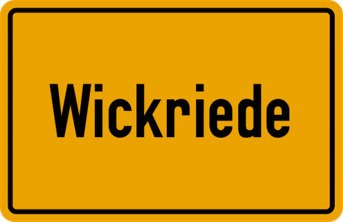 Ortsschild Wickriede