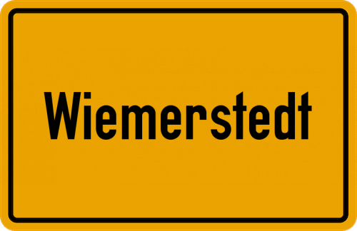 Ortsschild Wiemerstedt