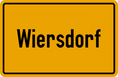Ortsschild Wiersdorf, Kreis Bremervörde