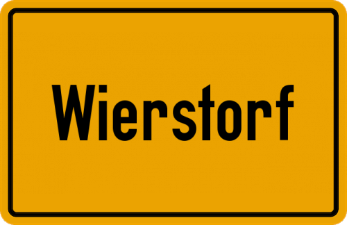 Ortsschild Wierstorf