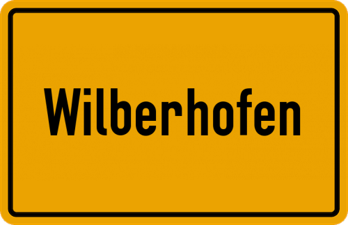 Ortsschild Wilberhofen, Sieg