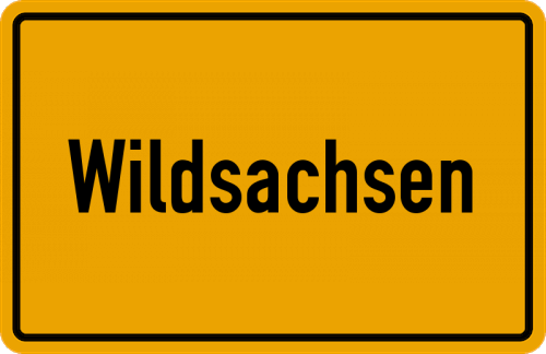 Ortsschild Wildsachsen