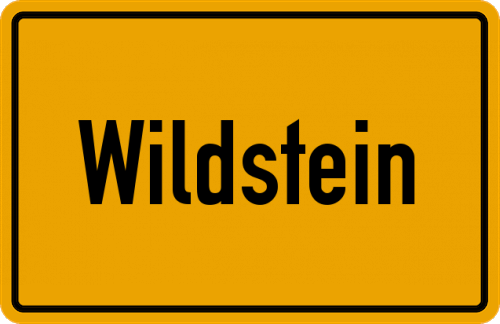 Ortsschild Wildstein