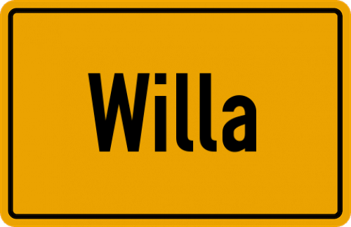 Ortsschild Willa