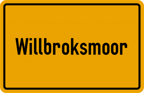 Ortsschild Willbroksmoor