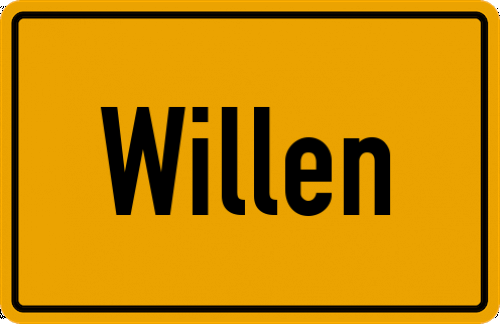 Ortsschild Willen, Harlingerland