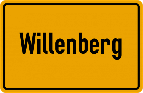 Ortsschild Willenberg