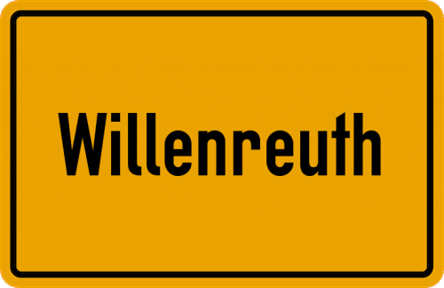 Ortsschild Willenreuth