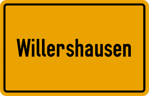 Ortsschild Willershausen, Westharz