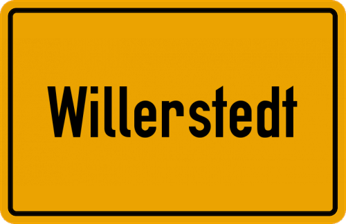 Ortsschild Willerstedt