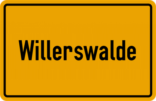 Ortsschild Willerswalde