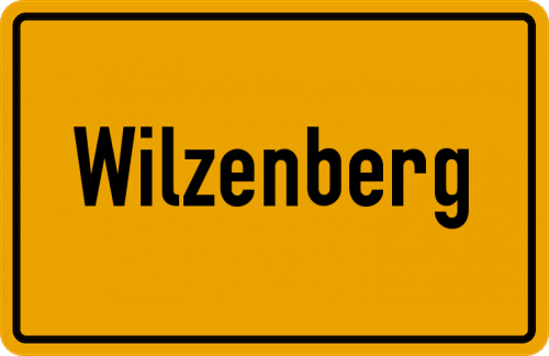 Ortsschild Wilzenberg