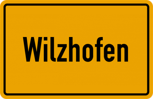 Ortsschild Wilzhofen