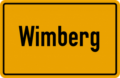 Ortsschild Wimberg