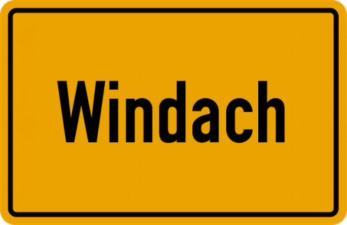Ortsschild Windach