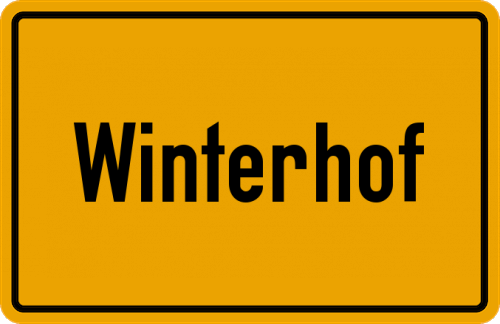 Ortsschild Winterhof, Wetterau