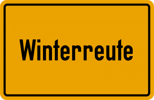 Ortsschild Winterreute