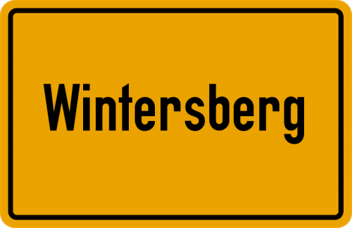 Ortsschild Wintersberg