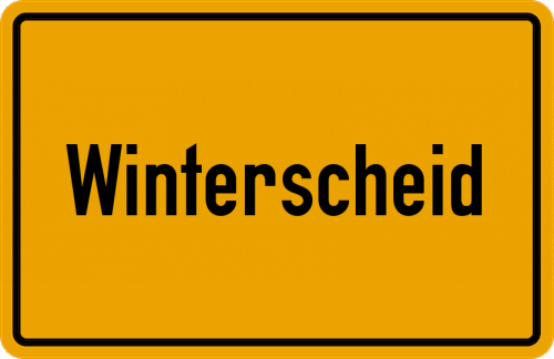 Ortsschild Winterscheid, Kreis Ziegenhain, Hessen