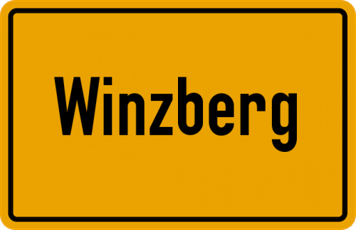 Ortsschild Winzberg, Hunsrück