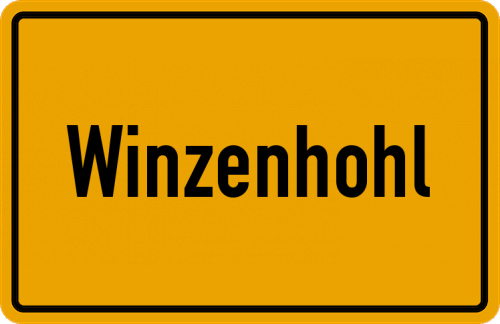 Ortsschild Winzenhohl