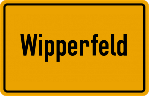 Ortsschild Wipperfeld