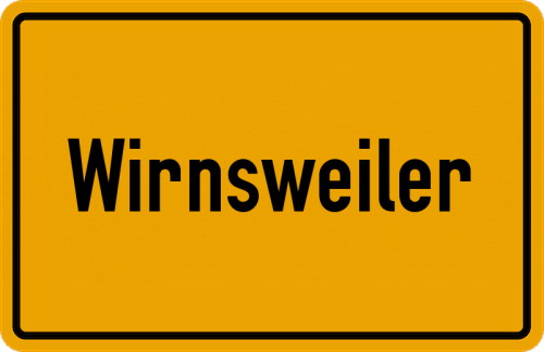 Ortsschild Wirnsweiler