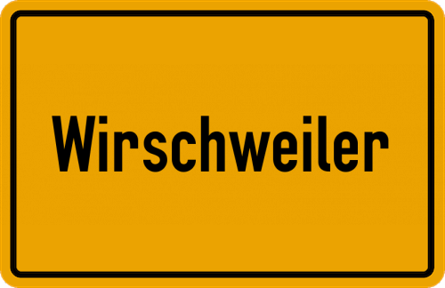 Ortsschild Wirschweiler