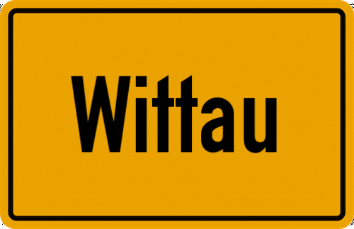 Ortsschild Wittau