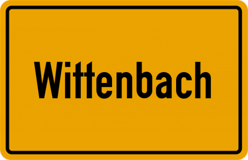 Ortsschild Wittenbach