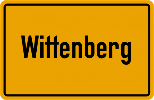 Ortsschild Wittenberg
