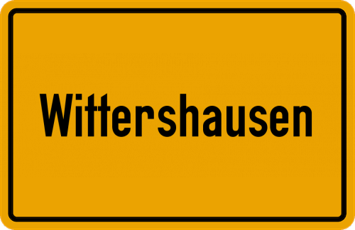 Ortsschild Wittershausen, Unterfranken
