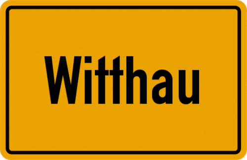 Ortsschild Witthau