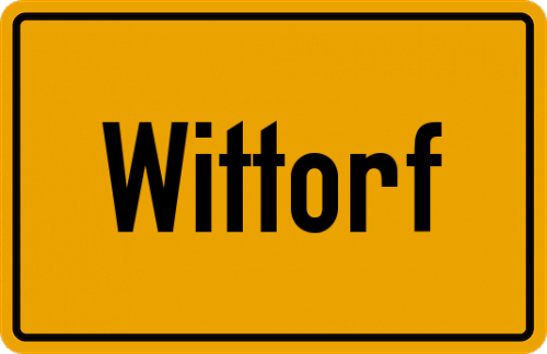 Ortsschild Wittorf, Kreis Lüneburg