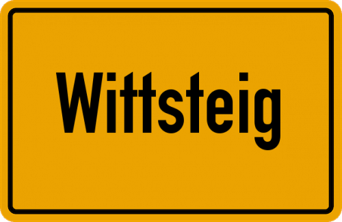 Ortsschild Wittsteig