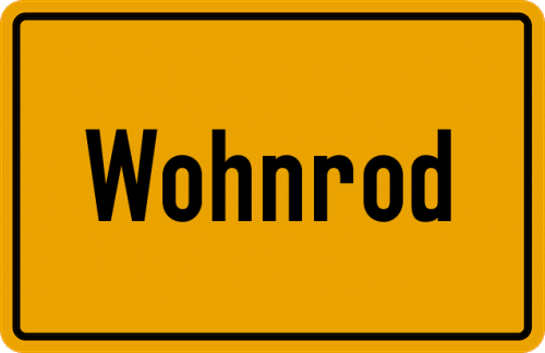 Ortsschild Wohnrod