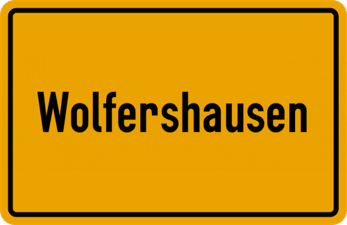 Ortsschild Wolfershausen
