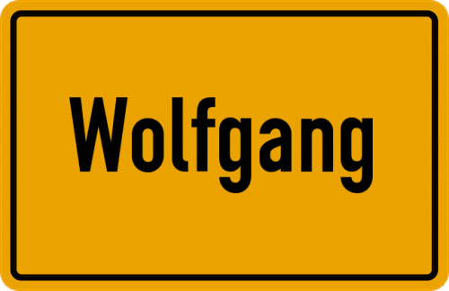 Ortsschild Wolfgang, Kreis Hanau